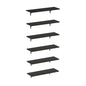 Furinno Rossi Floating Shelves for Wall Set of 6, 23-Inch Wall Shelf, Floating Shelf, Wall Mounted Shelves, for Bathroom, Bedroom, Living Room, Espresso - color: Espresso