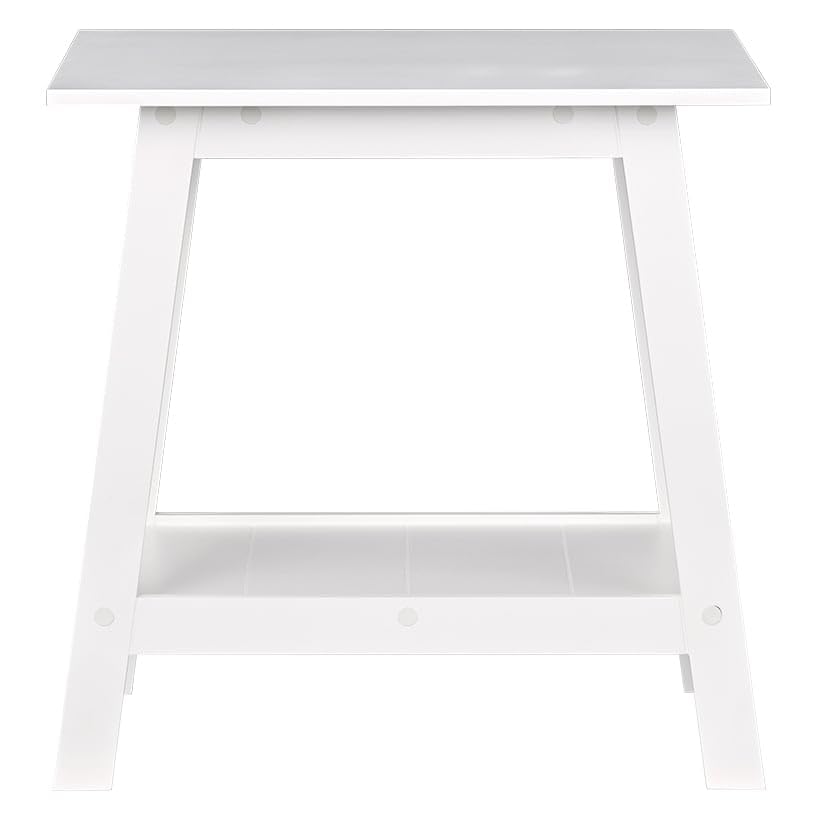 The Lakeside Collection Rectangle Style Accent Table 21.5" W x 15.7" D x 22" H - White - color: White