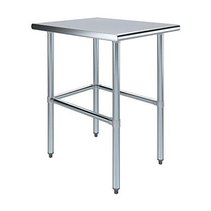30 in. x 24 in. Open Base Stainless Steel Work Table | Residential & Commercial | Food Prep | Heavy Duty Utility Work Station | NSF - size: 24 in. Length x 30 in. Width