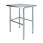 30 in. x 24 in. Open Base Stainless Steel Work Table | Residential & Commercial | Food Prep | Heavy Duty Utility Work Station | NSF - size: 24 in. Length x 30 in. Width