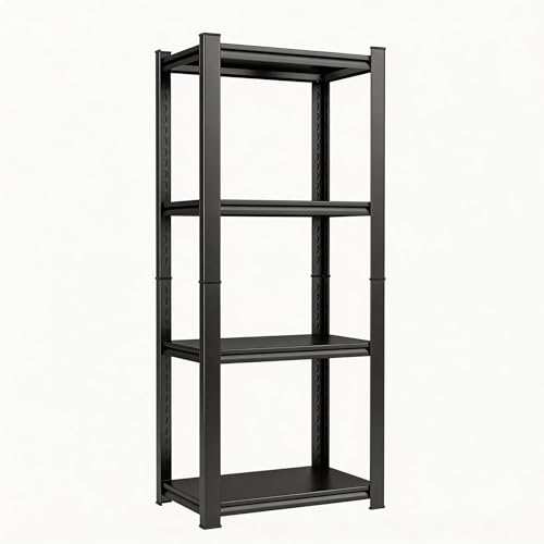 4 Tier Kitchen Storage Shelf, Kitchen Organizers Space Saving All Steel Freestanding Rack, Heavy Duty Metal Shelving Unit, Adjustable Open Shelf for Pantry Organizers and Storage 19.7"W×13.8"D×54.3"H - size: 4 Tier 19.7"W×13.8"D×54.3"H