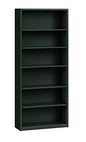HON Brigade Metal Bookcase - Bookcase with Six Shelves, 34-1/2w by 12-5/8d by 81-1/8h, Charcoal (HS82ABC) - color: Charcoal, size: 6 Shelves