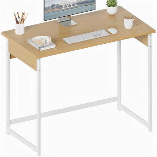 ALISENED Small Computer Desk, 37.5 Inch Home Office Desk, Gaming Writing Work Study Table for Home Bedroom, Corner Desk,Vintage Oak - color: Vintage Oak, size: W-37.5in