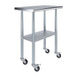 AmGood 30" Long x 18" Deep Stainless Steel Table with Casters - size: 30" Long x 18" Deep