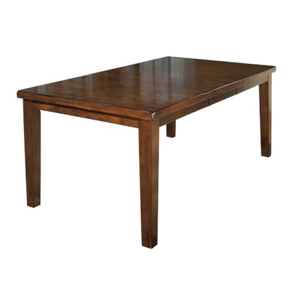 Signature Design by Ashley Ralene Extendable Dining Table, With Butterfly Leaf Seats 6-8, Wood Dining Room Table for Family Meals, Burnished Brown 42 x 60-78 Inch | 18-inch self-storing butterfly leaf, Crafted from veneers, wood and engineered wood, Seats