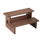 DICOSMETIC 2 Tier Wooden Display Risers Stand Display Shelves 4.72x6.42x3.94 Inch Rectangle Small Wood Table Cupcake Stand Spice Rack Organizer Coffee Perfume Organizer for Cabinet Home Wedding Party