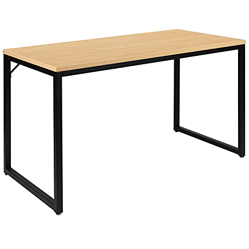 Flash Furniture Industrial Desk, 47", Maple/Black | Commercial Grade, Home Office Desk, Writing Desk, Easy Assembly - color: Black, size: 47 Inch
