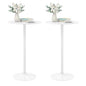 ERGOMASTER Cocktail Table,Two-in-one Modern Style Standing Circular Bar Table 40"/22" Two Convertible Height Suitable for Dining Room, Restaurant, Kitchen (2, White) - color: White, size: Diameter：23.99‘’