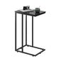 WLIVE Black Side Table,C Shaped End Table for Bedroom, Home Office, Dorm, Living Room Couch Tables, C Shaped TV Tray Table, 2-Tier Side Tables - color: Relief Black