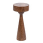 Kate and Laurel Solbrett Transitional Sophisticated Drink Table; 10 x 10 x 22; Walnut Brown; Mid-Century Sculptural Bedroom Nightstand with Unique Pedestal Table Design for Use as Indoor Plant Stand - color: Walnut Brown