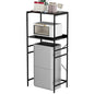 Mini Fridge Shelf Mini Fridge and Microwave Stand Over Mini Fridge Storage Rack Height Adjustable Microwave and Fridge Stand Suitable for Dorm, Kitchens, Offices, Black - color: Black
