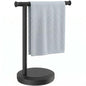 Hoimpro 13" Matte Black Stand Hand Towel Holder Bathroom Kitchen Countertop Towel Rack Towel Bar Ring Free Standing Counter T Bath Accessories Freestanding Vanity Sink Hardware Stainless Steel - color: Matte Black