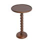 Kate and Laurel Willoughby Modern Wooden Spiraled Round Side Table, 15 x 15 x 24, Walnut Brown, Accent Pedestal End Table with Turned Base for Use as Indoor Plant Stand or Bedroom Nightstand Option - color: Walnut Brown
