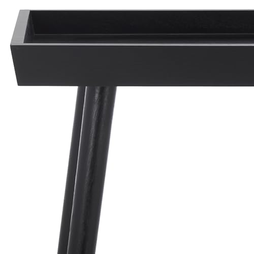 SAFAVIEH Home Collection Nonie Mid-Century Modern Black Tray Accent Table for Living Room, Home Office, Bedroom, Foyer - color: Black
