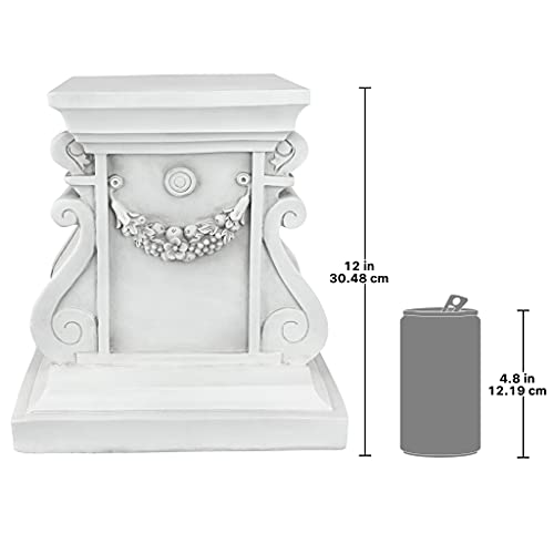 Design Toscano NG314105 Statuary Garden Base Riser, Medium, Classic Plinth - size: Medium, style: Classic Statuary