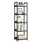 NUMENN Narrow Bookshelf, 5 Tier Bookshelves, Home Office Bookcase Shelf Storage Organizer, Free Standing Storage Shelving Unit for Bedroom, Living Room and Home Office, Black | Open Storage Bookcase, Home Office Display Shelf Organizer for Bedroom&Living