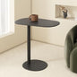 Modern C-Shaped End Table, Small Sofa Side Table Metal Side Table for Couch and Bed Snack Table Tray Table for Living Room Bedroom - color: Black