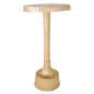 OBJET D'ART Inverness Small Round Gold End Table, 22" H | Vintage Metal Accent, Side Table, Pedestal, Cocktail, Drink Table, Living Room, Small Spaces, Modern Look, Quality Build - style: Inverness