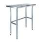 18 in. x 36 in. Open Base Stainless Steel Work Table | Residential & Commercial | Food Prep | Heavy Duty Utility Work Station | NSF - size: 36 in. Length x 18 in. Width