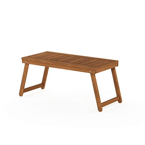 Furinno Tioman Outdoor Hardwood Coffee Folding Table, Natural - color: Natural, size: 17.8"D x 41"W x 16.9"H (folding)