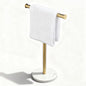 Hand Towel Holder, NEWRAIN Countertop Hand Towel Holder Stand, Stainless Steel Free Standing Hand Towel Rack with Heavy Marble Base, for Bathroom Kitchen & Counter top, Brushed Gold - color: Brushed Gold, style: 1-Tier