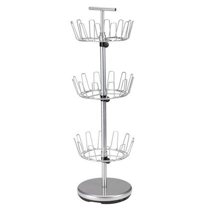 Household Essentials 3-Tier Shoe Storage Tree, Silver - color: Silver
