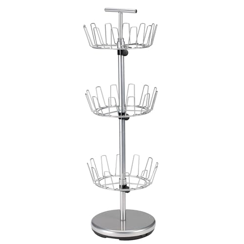 Household Essentials 3-Tier Shoe Storage Tree, Silver - color: Silver