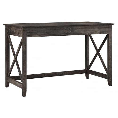 Bush Home Key West 48W Writing Desk in Dark Gray Hickory - color: Dark Gray Hickory, size: 48W