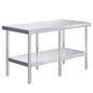 Jocisland 30" x 60" Stainless Steel Table for Prep & Work, Food-Grade Stainless Steel Adjustable Under Shelf and Feet, for Commercial Kitchen, Restaurant, Hotel and Garage - size: 30x60 in, style: Table