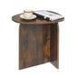 AWASEN Side Table, Small Triangle End Table Living Room, Rustic Brown | Modern Accent Table with Unique Tabletop, Mini Bedside Table for Small Spaces - color: Rustic Brown