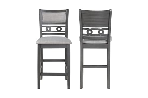 New Classic Furniture Gia Counter Chairs, Set of 2, Gray - color: Grey, size: Set of 2, style: Counter Chair