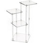 NiHome 4-Tier Clear Acrylic Side Table for Modern Homes, 27" High Easy Assembly Display Stand for LEGO Collection Sets,Figurine Display Shelf Riser for Plant Indoor,Collectibles & Room Decor