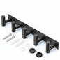 Black Coat Wall Mounted Rack with 5 Hooks, Coat Rack Hooks Suitable for Coats, Keys, Hats, Bags and Towels, Essential for Bathroom and Living Room Storage (1Pack)