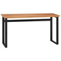 Solid Teak Wood Industrial Desk Industrial Aesthetic Computer Desk Compact Teak Wood Workspace for Home Office - size: 17.7 x 47.2 x 29.5 in (W x L x H)
