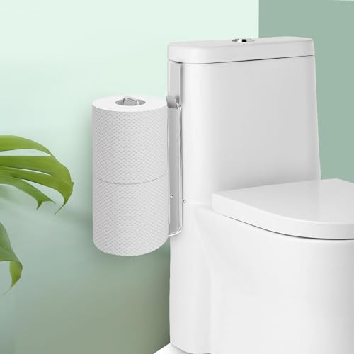 Conworld Toilet Paper Holder for 2 Roll Tissue, Over The Tank Toilet Paper Holder, Stainless Steel Rustproof Toilet Paper Storage Wall Mount, for Rv, Bathroom Storage and Organization, Silver, 1 Pack - color: Silver,hold 2 Rolls-1 Pcs