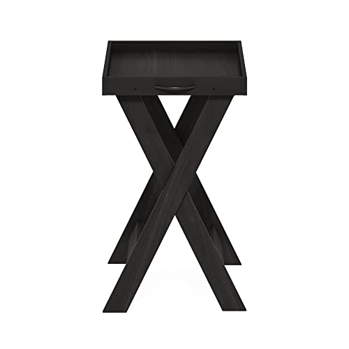 Furinno Classic Tray Table with Removable Tray, Espresso - color: Espresso, style: With Tray