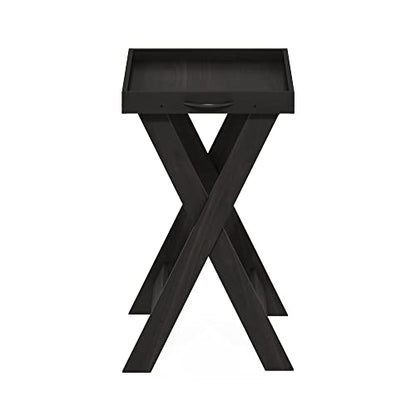 Furinno Classic Tray Table with Removable Tray, Espresso - color: Espresso, style: With Tray