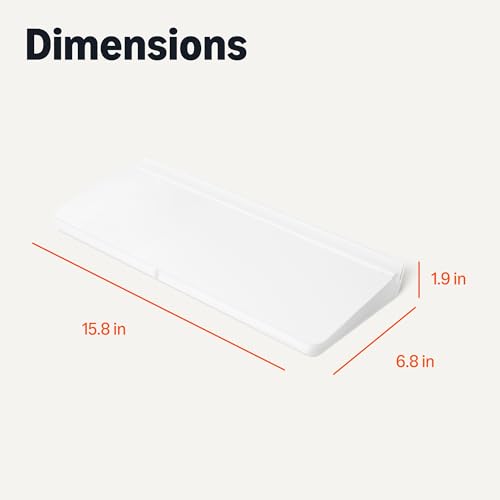 Amazon Basics Desktop Dry Erase Whiteboard with Organizer and Accessories, Tempered Glass, 15.7 x 5.4 inches, White