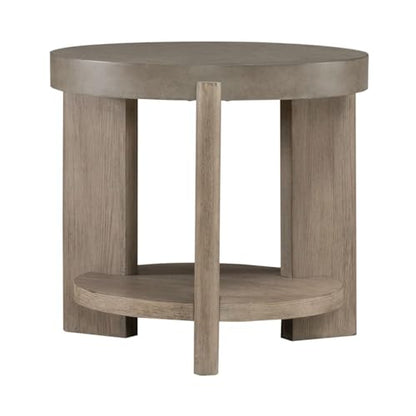 Liberty Furniture Affinity Opt 3 Piece Set - Oval Cocktail Table, 2 End Tables - Dusty Taupe Faux Concrete Tops - size: 3 Piece- Oval Cocktail Table, 2 End Tables