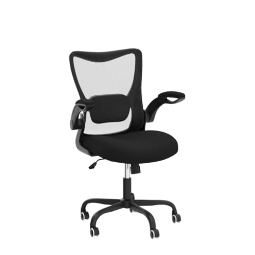 MUXX.STIL Office Chair, Ergonomic Desk Chair with Adjustable Lumbar Support and Flip up Armrest, Breathable Mesh Computer Chair for Home Office, Black - color: Black