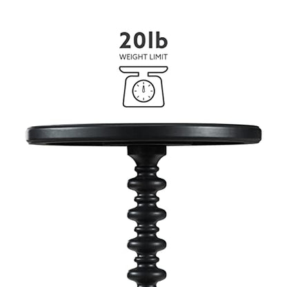 Powell Furniture Round Spindle Table, Black 17 x 22.25 x 17 - color: Black