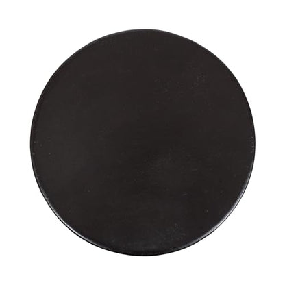 Kate and Laurel Solbrett Modern Sophisticated Round Drink Table; 10 x 10 x 22; Black; Contemporary Sculptural Bedroom Nightstand with Unique Pedestal Table Design for Use as Indoor Plant Stand - color: Black