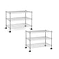 Simple Deluxe 3-Tier Heavy Duty Storage Shelves 750Lb Capacity, 24.02" D x 13.78" W x 21.97" H Shelving Unit for Pantry, Garage, Laundry and Kitchen, Chrome, 2 Pack - size: 3-Tier, 13.78"W x 24.02"D x 21.97"H, style: 2 Pack
