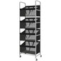 STO STO 4-Tier Vertical Rolling Laundry Hamper, Removable Bags, Black Mesh | 160L Capacity, Space-Saving Vertical Design, Rust-Resistant Steel Frame, Lockable Wheels, Ideal for Apartments & Small Spaces - color: Black Mesh, size: 4-Tier