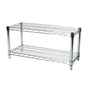 Shelving Inc. 12" d x 30" w Chrome Wire Shelving with 2 Tier Shelves, Weight Capacity 800lbs Per Shelf - size: 12"d x 30"w x 14"h