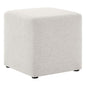 Modway 17" Square Woven Heathered Fabric Upholstered Upholstered Ottoman - color: Heathered Weave Ivory