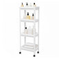 Tissting Bathroom Storage Rack 4-Tier, Plastic Freestanding Shelf | Multifunctional Organizer | Living Room & Bedroom & Kitchen | Space Saver(4 layers (with wheels)) - color: 4 Layers (With Wheels)