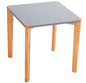 BIRDROCK HOME End Table with Grey Top and Wooden Legs – Modern Minimalist Furniture - Natural Wood Legs – Lightweight Night Stand – Square Side Unique Decorative End Accent – Living Room Bedroom