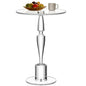 Acrylic Round Side Table, End Table Nightstand Pedestal Table for Living Room, Bedroom, Balcony (Clear, 15.7“×15.7”×21.7“) - color: Clear