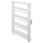 Slim Rolling Can and Spice Racks - White - color: White